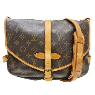 Louis Vuitton Saumur Monogram Canvas Brown Canvas Handbag (Pre-Owned)