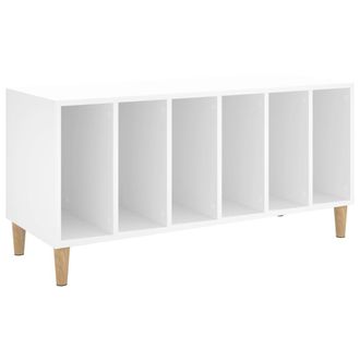 vidaXL Vidaxl - Mueble Para Discos Madera Contrachapada Blanco 100x38x48 Cm