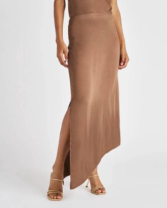 Splendid Chelsea Midi Skirt In Walnut
