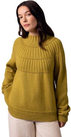 Celtic & Co. Textured Yoke Sweater in Ochre at Nordstrom, Size X-Small