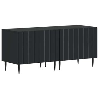 vidaXL Mueble De Tv Negro Madera De Ingenier&iacute;a Vidaxl