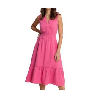 Southern Tide Adley Midi Dress In Very Berry