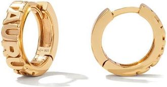 Made by Mary Zodiac Sign Hoop Earrings in Gold at Nordstrom