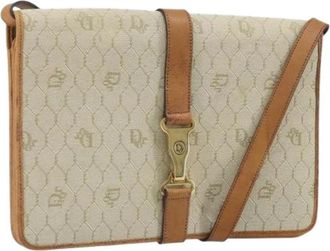 Dior Pre-owned Cross Body Bags, female, Beige, Size: ONE SIZE Pre-owned Plastic Shoulder Bag