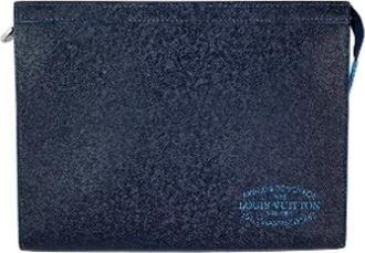 Louis Vuitton Tweedehands Canvas handtassen - Dames - Vintage Schoudertas - Blauw - ONE Size - Leer - Vintage