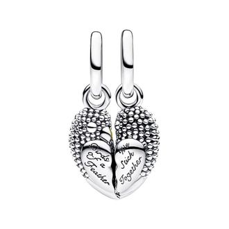 Pandora Love Birds Splittable Dangle Charm - Dames - Accessoires - Grijs - Maat: ONE Size