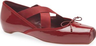 Christian Louboutin Cassiasticina Ballet Flat in R95A Empire Lin/empire at Nordstrom, Size 38.5