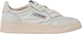 Autry Sneakers, female, White, 3 UK, Leather Upper Round Toe Lace-Up Closure Trainers