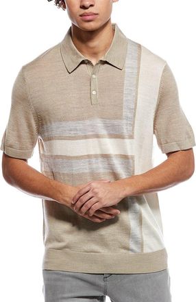 Ted Baker Intarsia Wool-Blend Sweater Polo Shirt