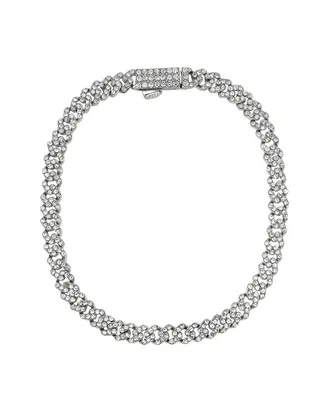 Adornia Adornia Rhodium Plated Cz Chain Bracelet