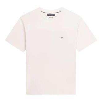 Tommy Hilfiger T-Shirts, male, Beige, Size: XL Relaxed Fit Back Flag Logo T-Shirt