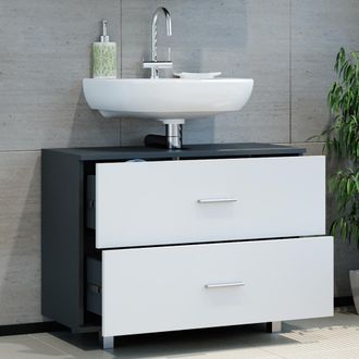 Vicco Mueble Bajo Lavabo Ilias, Antracita/blanco, 80 X 60.8 Cm Vicco