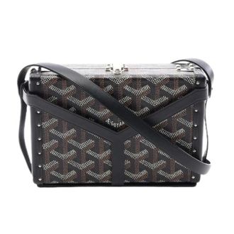 Goyard Pre-owned Minodi&egrave;re PVC Coated Canvas Leather Shoulder Bag - Dames - Pre-owned - Zwart - Maat: ONE Size Leer