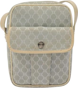 Celine Macadam Blue Canvas Shoulder Bag (Pre-Owned)