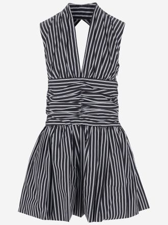 Patou Navy Blue Open-back Minidress