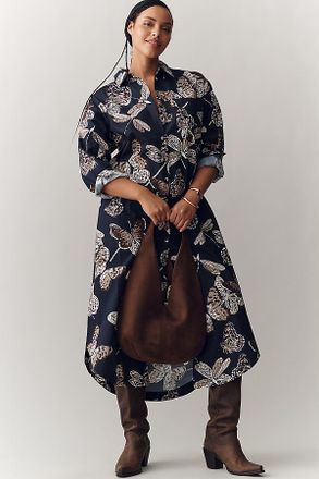 Maeve The Soren Long-Sleeve Shirt Dress by Maeve