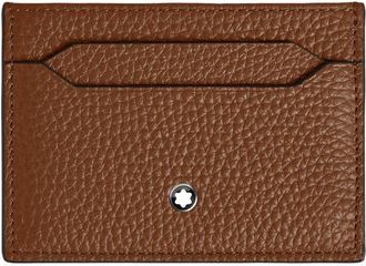 Montblanc Sartorial Grain Leather Card Holder in Brown at Nordstrom
