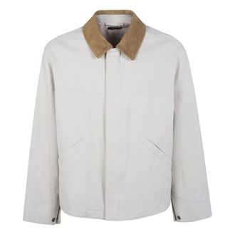 Tom Ford Jassen, Heren, Wit, S, Katoen, Cotton Canvas Workwear Jacket