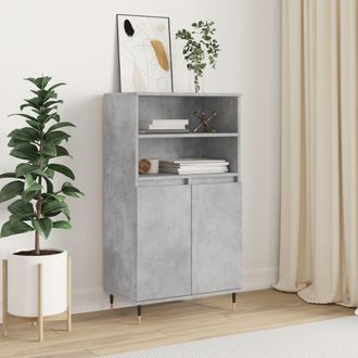 vidaXL Credenza Grigio Cemento 60x36x110 Cm In Legno Multistrato - Vidaxl