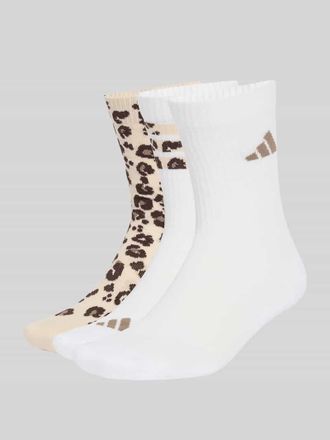 adidas Socken aus Baumwoll-Mix im 3er-Pack in Beige, Gr&ouml;&szlig;e 34-36