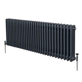 MonsterShop Traditional 3 Column Radiator - 600 x 1462mm - Anthracite Grey
