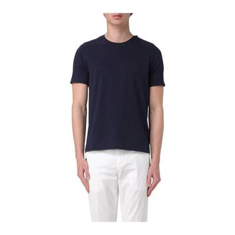 Fay T-Shirts, male, Blue, XL, Short Sleeve Crew Neck TShirt