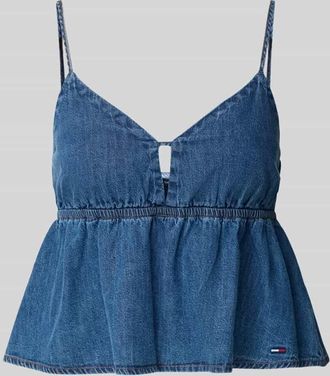 Tommy Jeans Denim Blusentop aus reiner Baumwolle in Blau, Gr&ouml;&szlig;e XL