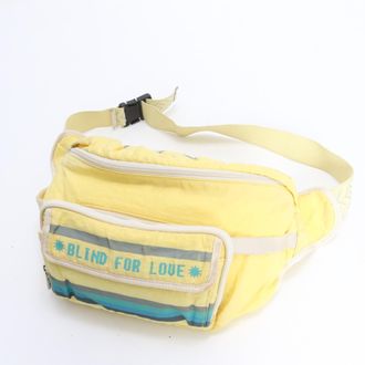 Gucci Yellow Leather Nylon Fanny Pack Pouch Sling Bag (Pre-Owned)