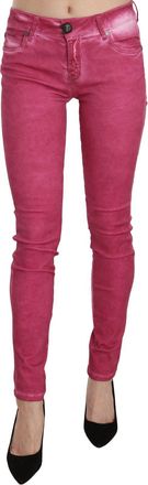 Plein Sud Velvet Mid Waist Skinny Trouser Womens Pants