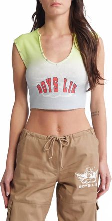 Boys Lie Fool Me Once Rebel Tank Top In Tie Dye