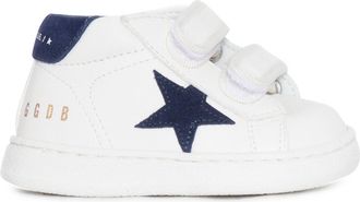 Golden Goose Sneakers Golden Goose June Nappa Tomaia In Pelle Scamosciata Stella E Tallone Bianco/Blu Scuro