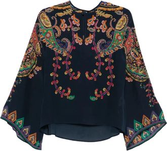 Etro Blouse met paisley-print - Blauw