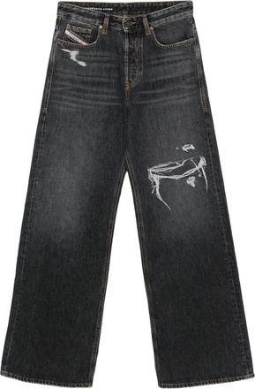 Diesel Gerafelde jeans - Zwart