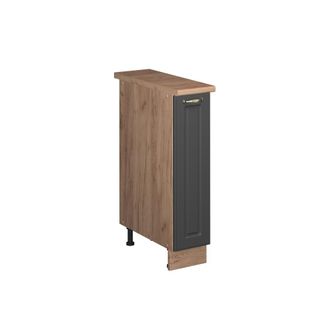 Vicco Mueble De Botica Fame-line, Antracita-oro Landhaus/roble Dorado, 20 Cm, Et Roble, Vicco