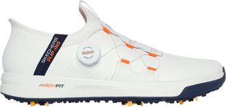 Skechers Mens Go Golf Shoes Elite Vortex Slip Ins Arch Fit Spikeless Waterproof 214076 - White Nylon - Size EU 41