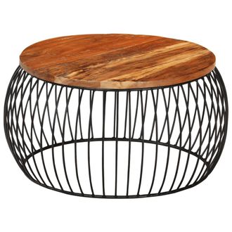 vidaXL Mesa De Centro De Madera Maciza Reciclada &Oslash;68 Cm Vidaxl