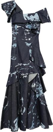 Saiid Kobeisy printed denim dress - PRINT DENIM