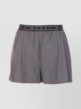 Marni tailored pleated shorts elastic waistband