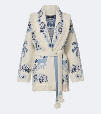 Alanui Island Roots Foulard wool, cashmere, and cotton cardigan