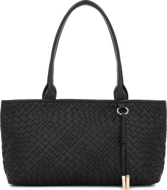 Kazar Interlaced Leather Shoulder Bag - Dames - Schoudertassen - Zwart - ONE Size - Leer - Tassen