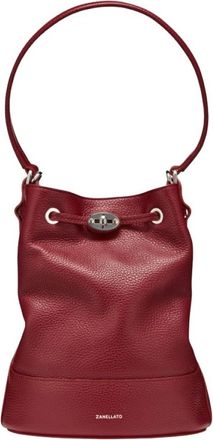Zanellato Monda Small Bag - Dames - Schoudertassen - Rood - ONE Size - Leer - Tassen