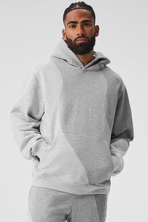Alo | Make Waves Hoodie in Athletic Heather Grey Tonal, Size: 2XL MEN/3XL WOMEN