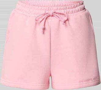 Colourful rebel Regular Fit Sweatshorts mit Label-Stitching in Rosa, Gr&ouml;&szlig;e XS