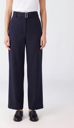 STUDIO NICHOLSON Straight-Leg Virgin Wool Trousers with Adjustable Mid-Rise Waist
