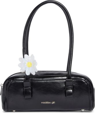 Madden Girl Crinkle Faux Leather Shoulder Bag in Black at Nordstrom Rack