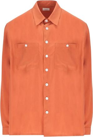 Saint Laurent Button Pocket Silk Shirt