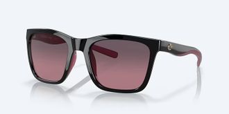 Costa Unisex Panga Polarized Sunglasses In Black Crystal / Fuchsia Rose Gradient