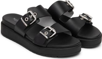 Nero Giardini Platform Wedge Slide Sandal in Black at Nordstrom, Size 10Us