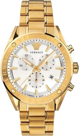 Versace V-Chrono Chronograaf - Dames - Horloges - Geel - ONE Size - Accessoires