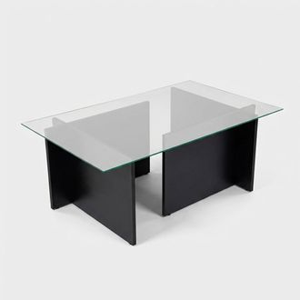 Calicosy Calicosy - Mesa De Centro Con Tablero De Vidrio L105 Cm - Noah